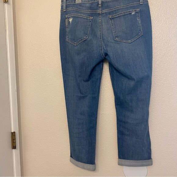 Paige HIGH RISE JIMMY JIMMY CROP medium wash Venice Skinny denim jeans size 30 - Picture 3 of 12